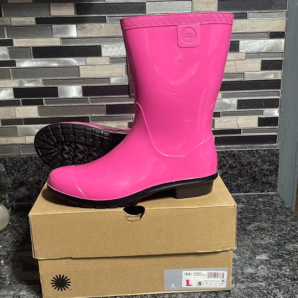 Pink Ugg Rain Boots